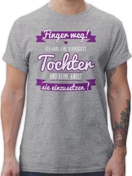 Shirtracer T-Shirt Ich habe eine verrückte Tochter Partner-Look Familie Papa lila