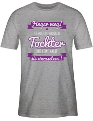 Shirtracer T-Shirt Ich habe eine verrückte Tochter Partner-Look Familie Papa lila