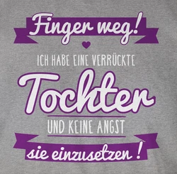 Shirtracer T-Shirt Ich habe eine verrückte Tochter Partner-Look Familie Papa lila