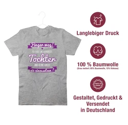Shirtracer T-Shirt Ich habe eine verrückte Tochter Partner-Look Familie Papa lila