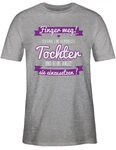 Shirtracer T-Shirt Ich habe eine verrückte Tochter Partner-Look Familie Papa lila