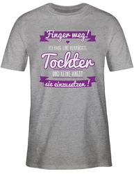 Shirtracer T-Shirt Ich habe eine verrückte Tochter Partner-Look Familie Papa lila