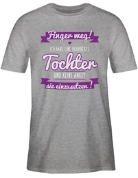 T-Shirt Ich habe eine verrckte Tochter lila Partner-Look Familie Papa
