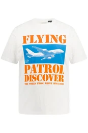 T-Shirt T-Shirt Halbarm Flying Patrol Print Rundhals