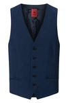 Strellson Anzugweste Slim Fit Dunkelblau/Hellblau/Blau