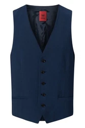 Strellson Anzugweste Slim Fit Dunkelblau/Hellblau/Blau