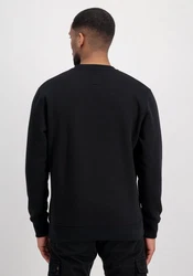 Alpha Industries Sweatshirt Basic Sweater Rubber Schwarz/Rot