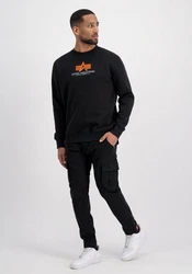 Alpha Industries Sweatshirt Basic Sweater Rubber Schwarz/Rot