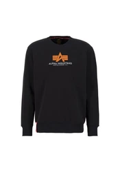 Alpha Industries Sweatshirt Basic Sweater Rubber Schwarz/Rot