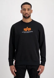 Alpha Industries Sweatshirt Basic Sweater Rubber Schwarz/Rot
