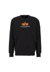 Alpha Industries Sweatshirt Basic Sweater Rubber Schwarz/Rot