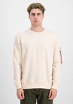 Alpha Industries Sweater USN Blood Chit Beige/Khaki/Weiß/Creme/Rot