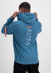 Alpha Industries R Print Hoodie Blau