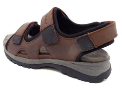 Waldlufer Sandale HTaro Dunkelbraun/Braun/Beige