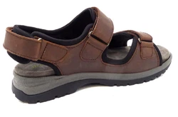 Waldlufer Sandale HTaro Dunkelbraun/Braun/Beige