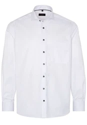 Eterna Langarmhemd Comfort Fit Weiß/Creme/Rot/Dunkelrot