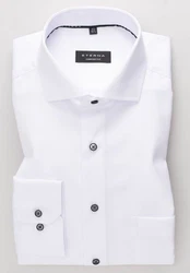 Eterna Langarmhemd Comfort Fit Weiß/Creme/Rot/Dunkelrot