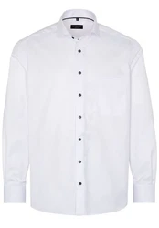 Eterna Langarmhemd Comfort Fit Weiß/Creme/Rot/Dunkelrot