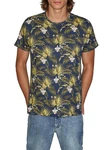riverso T-Shirt Foto-Print RIVBill Regular Fit Kurzarm Gelb/Blau