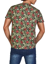 riverso T-Shirt Foto-Print RIVBill Regular Fit Kurzarm Rot/Dunkelgrün/Gelb/Grün
