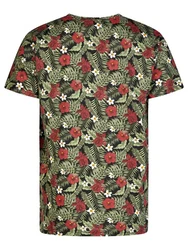riverso T-Shirt Foto-Print RIVBill Regular Fit Kurzarm Rot/Dunkelgrün/Gelb/Grün