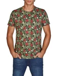 riverso T-Shirt Foto-Print RIVBill Regular Fit Kurzarm Rot/Dunkelgrün/Gelb/Grün
