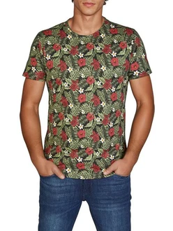 riverso T-Shirt Foto-Print RIVBill Regular Fit Kurzarm Rot/Dunkelgrün/Gelb/Grün riverso T-Shirt Foto-Print RIVBill Regular Fit Kurzarm Rot/Dunkelgrün/Gelb/Grün