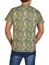 riverso T-Shirt Foto-Print RIVBill Regular Fit Kurzarm Grün/Dunkelgrün