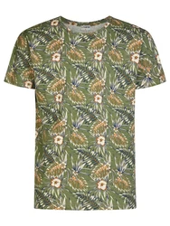 riverso T-Shirt Foto-Print RIVBill Regular Fit Kurzarm Grün/Dunkelgrün