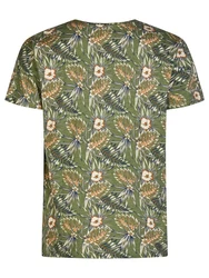 riverso T-Shirt Foto-Print RIVBill Regular Fit Kurzarm Grün/Dunkelgrün