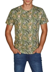 riverso T-Shirt Foto-Print RIVBill Regular Fit Kurzarm Grün/Dunkelgrün