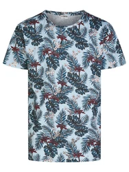 riverso T-Shirt Foto-Print RIVBill Regular Fit Kurzarm Blau