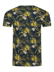 riverso T-Shirt Herren Printshirt RIVBill Regular Fit Kurzarm Dunkelgrün/Grün/Lila/Blau