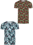 riverso T-Shirt Herren Printshirt RIVBill Regular Fit Kurzarm Dunkelgrün/Blau/Lila/Grün/Mischfarben