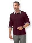 Witt Langarm-Poloshirt Dunkelrot/Bordeaux/Lila