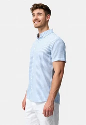 Indicode Hemd INBravida Hellblau/Grau