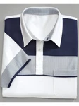 Witt T-Shirt Poloshirt Weiß/Dunkelblau/Blau/Creme