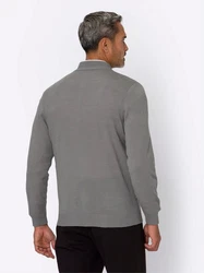 Sieh an! Strickjacke Grau/Hellgrau