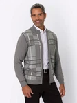 Sieh an! Strickjacke Grau/Hellgrau