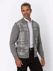 Sieh an! Strickjacke Grau/Hellgrau