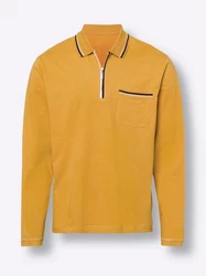 Sieh an! T-Shirt Poloshirt Gelb/Braun