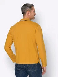 Sieh an! T-Shirt Poloshirt Gelb/Braun