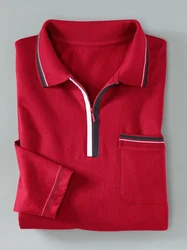 Sieh an! T-Shirt Poloshirt Rot/Dunkelrot
