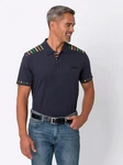 Sieh an! T-Shirt Poloshirt Dunkelblau/Mischfarben/Blau