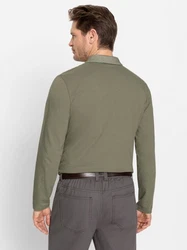 Witt T-Shirt Langarm-Poloshirt Khaki/Dunkelgrün