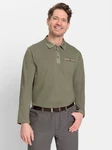 Witt T-Shirt Langarm-Poloshirt Khaki/Dunkelgrün