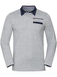 Witt T-Shirt Langarm-Shirt Grau/Dunkelblau/Hellgrau