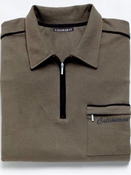 Witt Langarm-Poloshirt CATAMARAN Braun/Khaki/Dunkelgrün