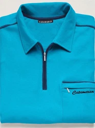 Witt Langarm-Poloshirt CATAMARAN Blau/Türkis