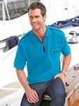 Witt Langarm-Poloshirt CATAMARAN Blau/Türkis